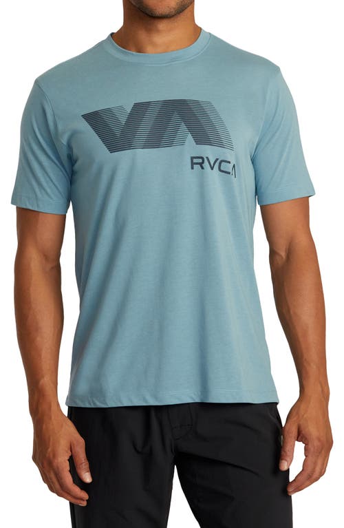 Shop Rvca Va Blur Performance Graphic Tee In Haze