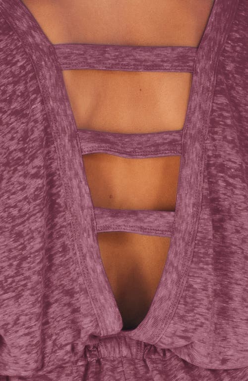 Shop Becca Beach Date Burnout Jersey Cover-up Romper In Aubergine