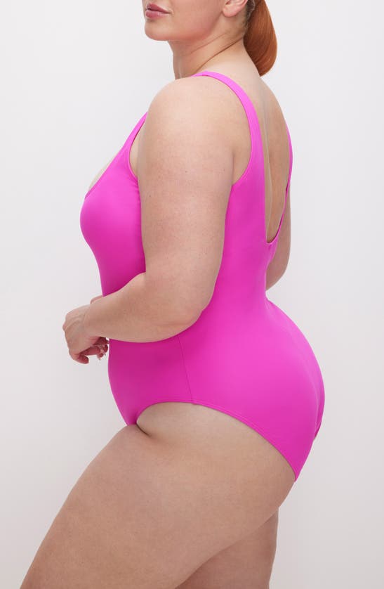 Shop Good American Modern One-piece Swimsuit In Pink Glow002