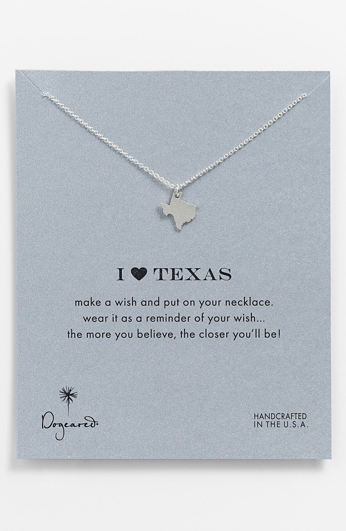 Dogeared 'Reminder I Heart Texas' Pendant Necklace Nordstrom