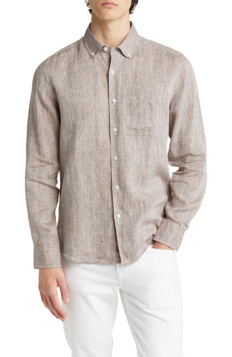 Shirts For Men Adult,men's Cotton Linen Button Down Shirt Regular