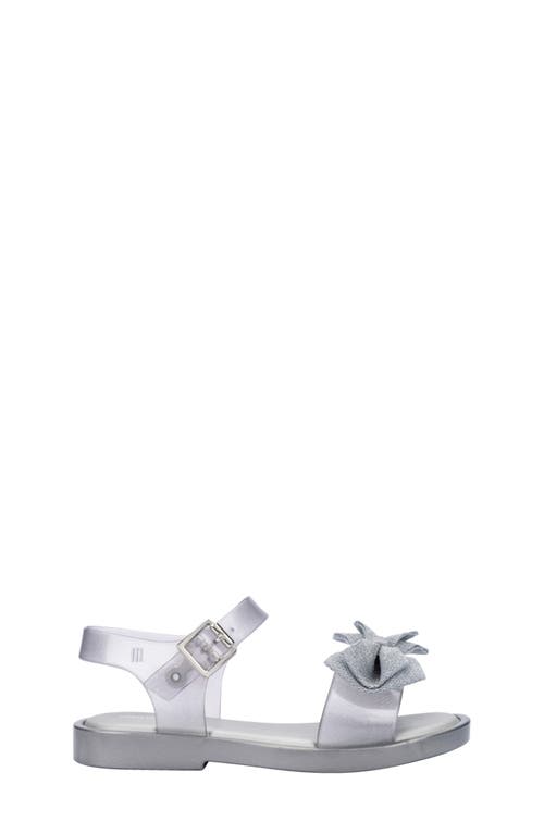 Mini Melissa Melissa Kids' Mar Sweet Ankle Strap Sandal In Pearl Silver/silver