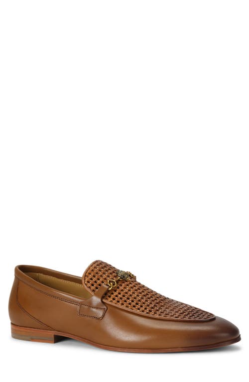 Shop Kurt Geiger London Ali Woven Bit Loafer In Light/pastel Brown