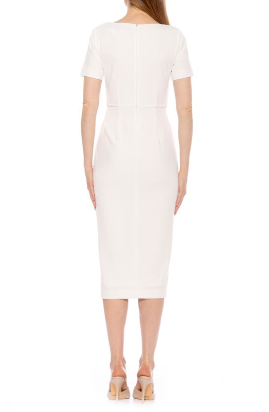 Alexia Admor Zayd Midi Sheath Dress In Ivory