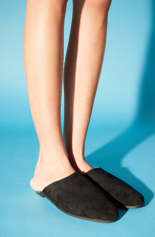 Yosi Samra Zoe Genuine Shearling Lined Mule In Black