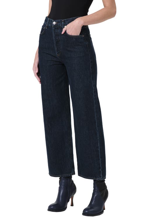 Shop Agolde Ren High Waist Ankle Wide Leg Jeans In Polished