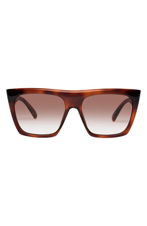 Le Specs The Thirst 58mm Gradient Square Sunglasses in Tort /Brown Grad