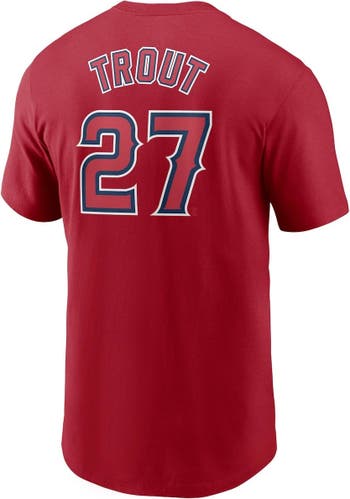 Men's Mike Trout Red Los Angeles Angels Big & Tall Replica Player Jersey 
