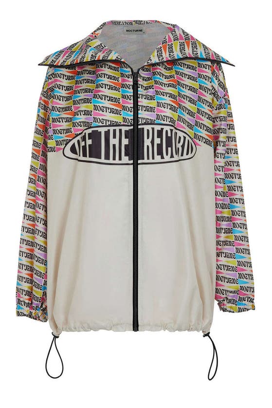 Shop Nocturne Printed Oversized Jacket In Multi-colored