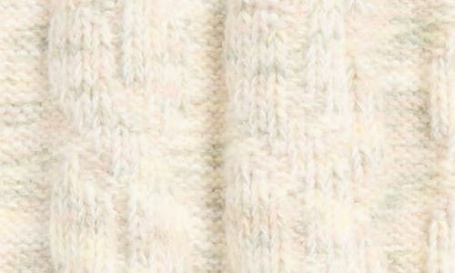 Nordstrom Book Marled Textured Crew Socks In Ivory Marl