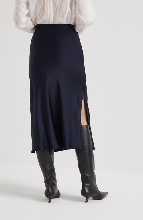 Shop Brunello Cucinelli Pencil Skirt In Blue