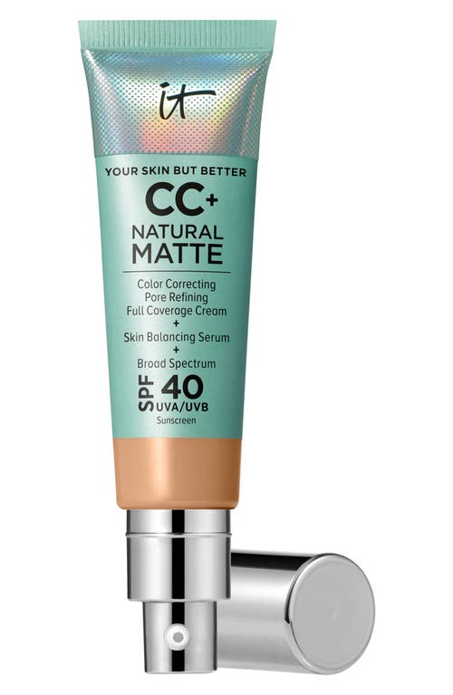 IT Cosmetics CC+ Natural Matte Color Correcting Full Coverage Cream in Neutral Tan at Nordstrom
