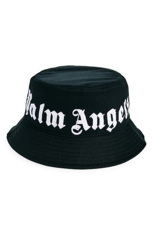 Palm Angels Logo Bucket Hat in Black Off White at Nordstrom