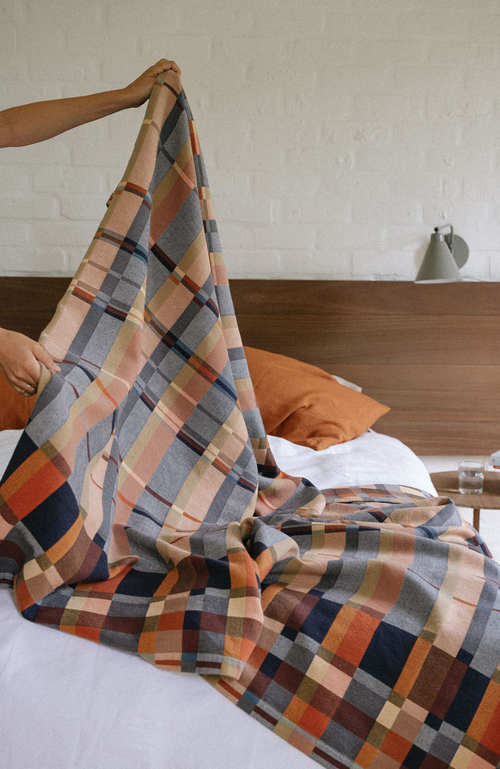 Mungo Doublecloth Blanket In Karoo