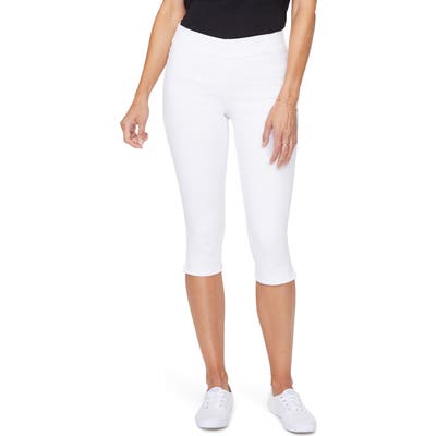 Nydj Pull On Skinny Capri Jeans, White