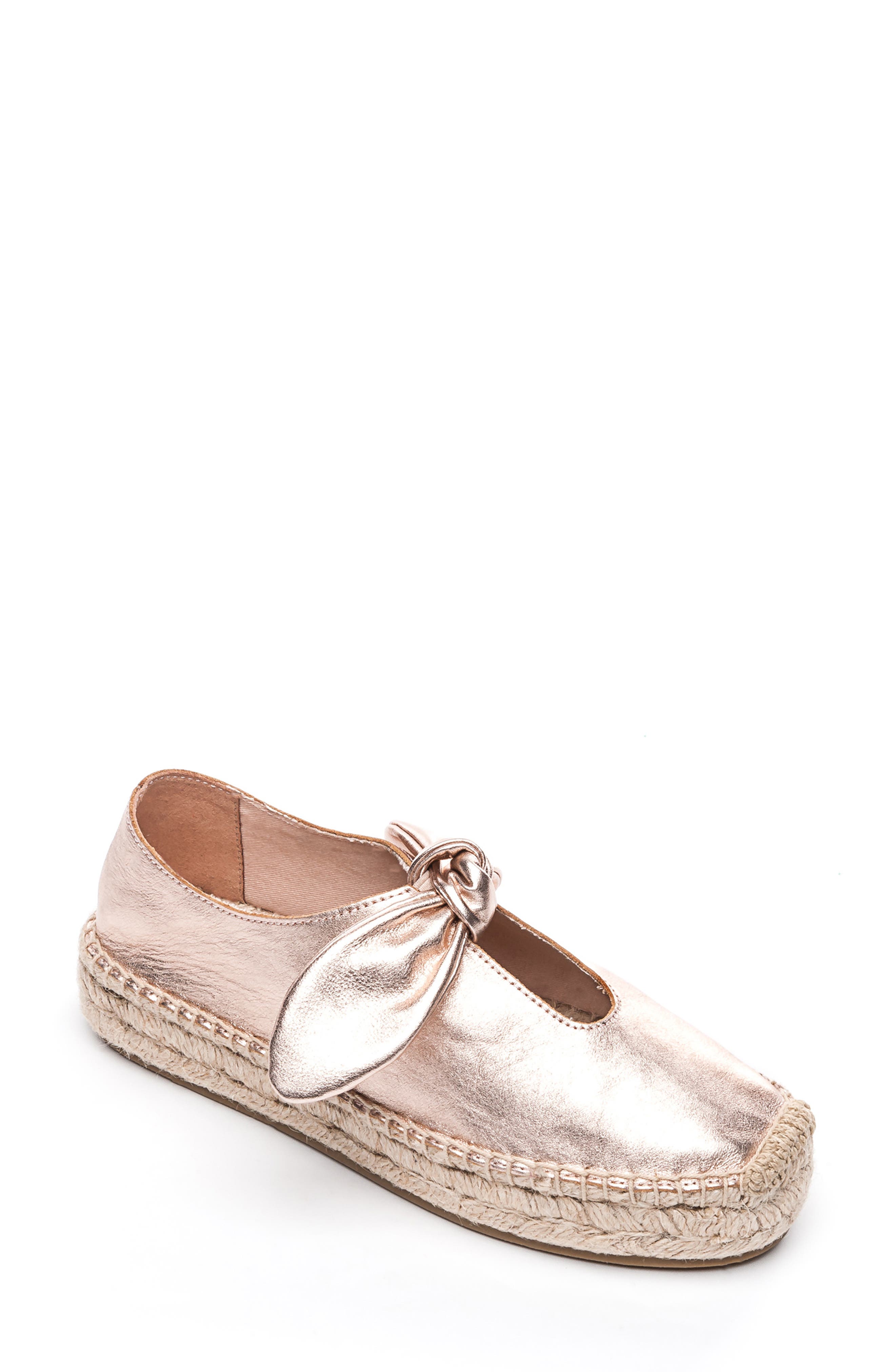 Bernardo Bow Espadrille Slip-On, Metallic
