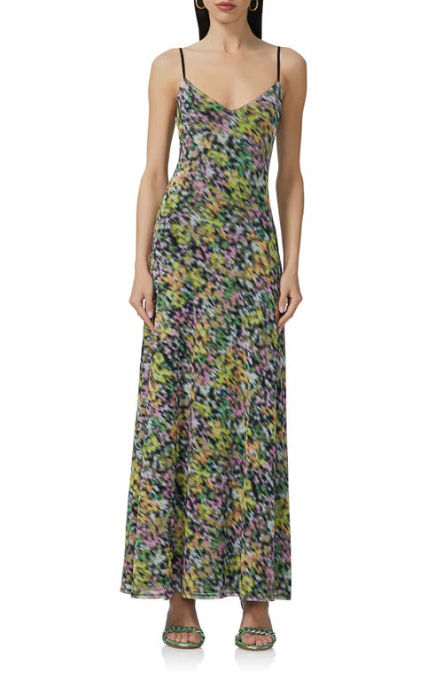 AFRM Ember Blur Floral Maxi Dress Noir at Nordstrom,