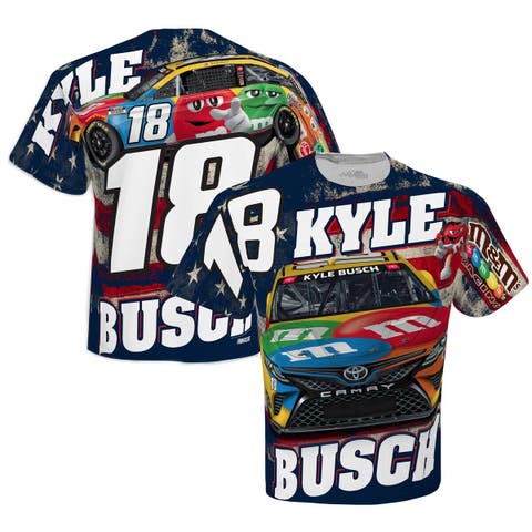 Men's Kyle Busch Tommy Bahama Red Coconut Point Playa Flora Camp Button-Up  Shirt