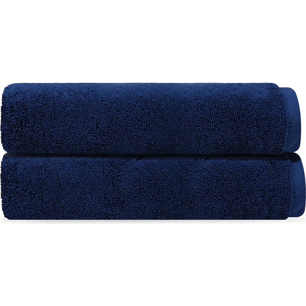 Brooks Brothers Puresoft Set Of 2 Turkish Cotton Bath Towels In Navy