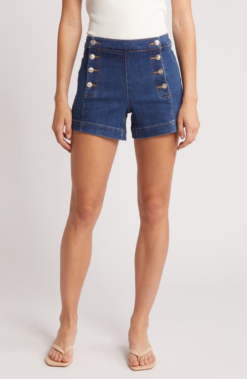 Shop Prosperity Denim Denim Sailor Shorts In Med Wash