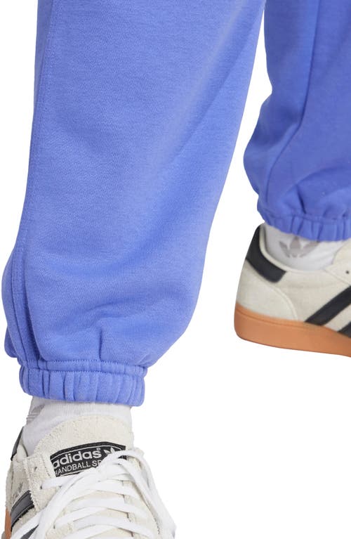 Shop Adidas Originals Adidas Essentials Trefoil Lifestyle Fleece Sweatpants In Semi Cobalt Blue