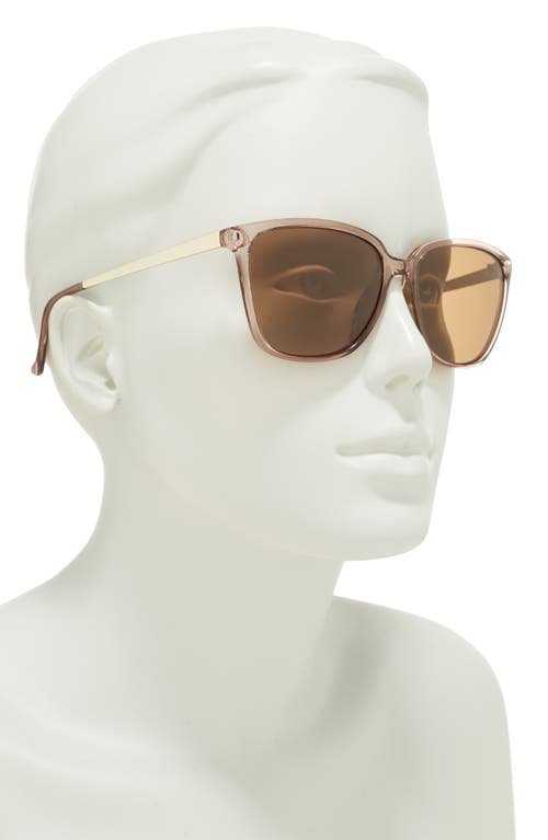 Cole Haan 57mm Polarized Square Sunglasses In Taupe Crystal