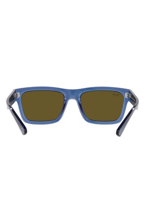 Ray Ban Ray-ban Warren 57mm Rectangular Sunglasses In Dark Brown/blue