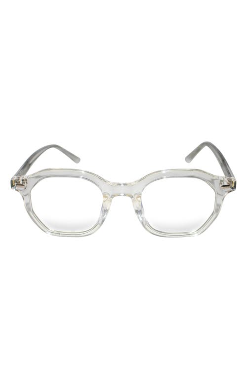 Fifth & Ninth Cameron 48mm Round Blue Light Blocking Glasses In Clear/clear