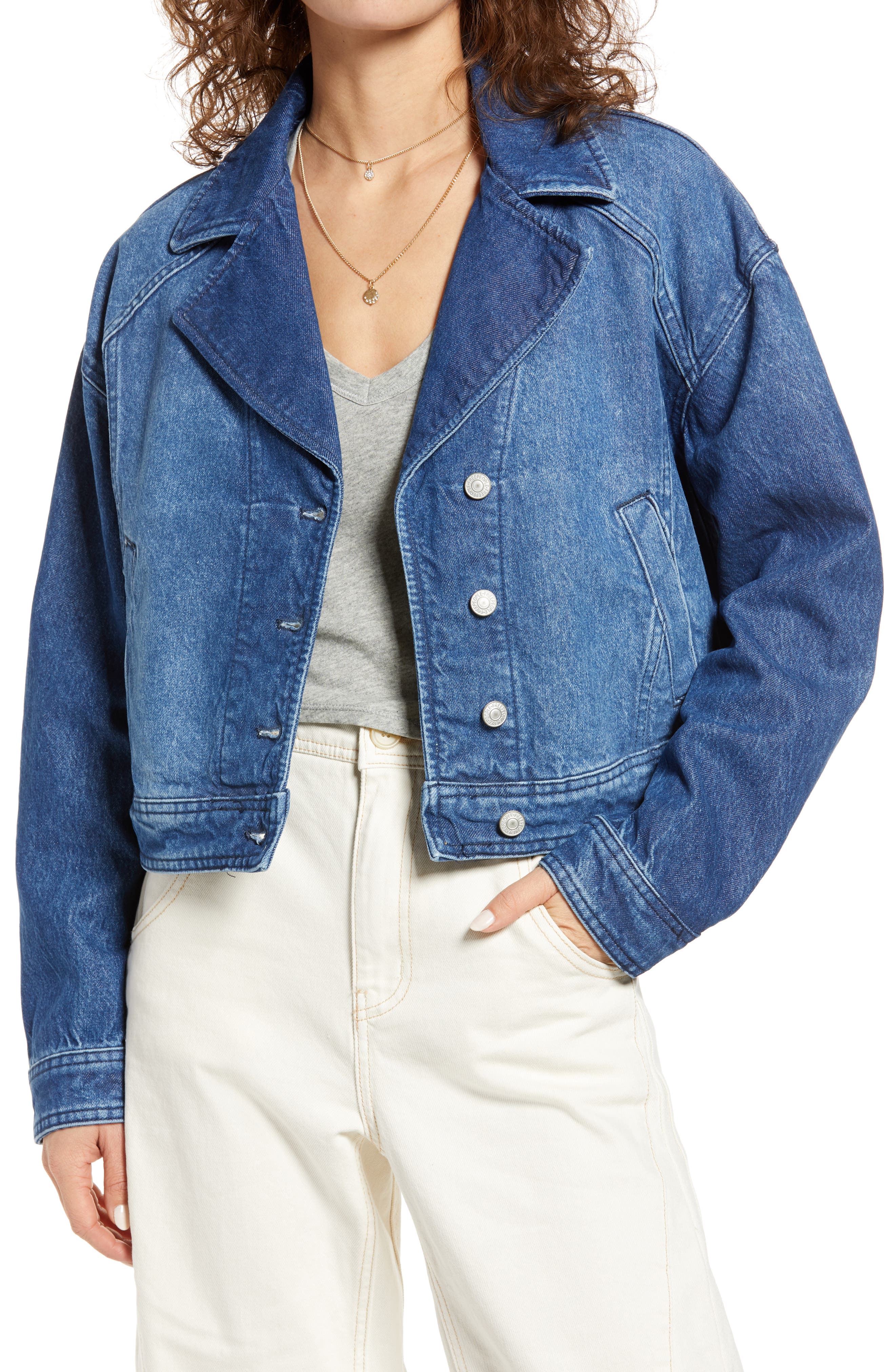 free people cropped jean jacket