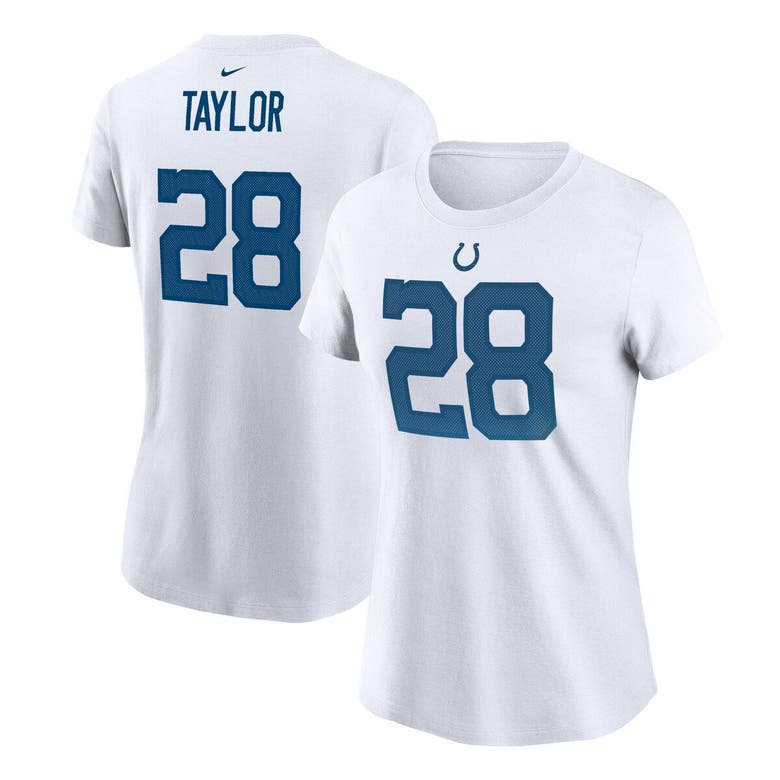 Jonathan Taylor Indianapolis Colts Men's White Name & Number Logo