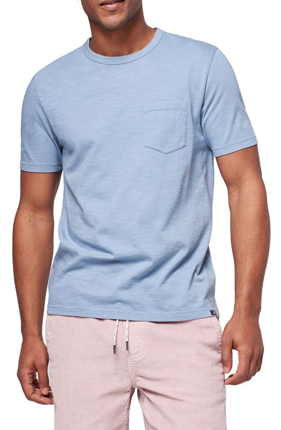 Faherty Sunwashed Organic Cotton Pocket T-shirt In Mariner Blue