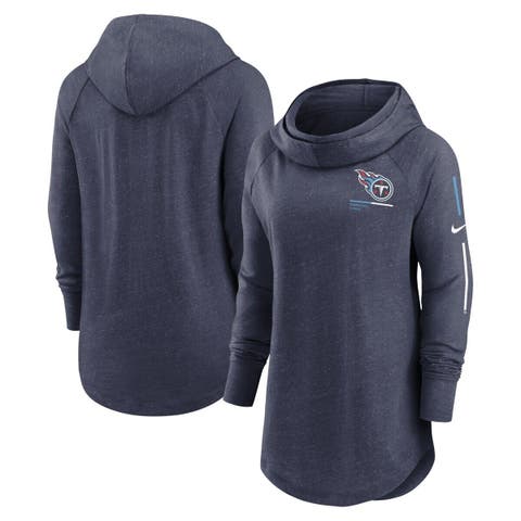 New England Patriots Nike Women's Gym Vintage Lightweight Hooded Top - Navy