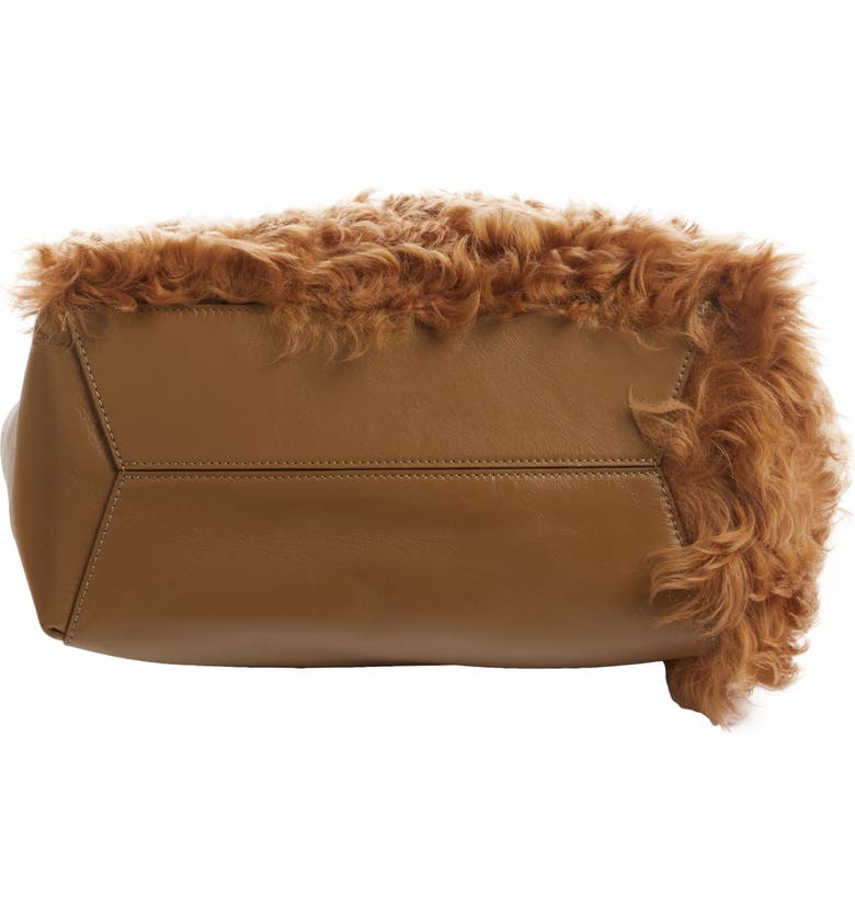 Ring Genuine Shearling & Leather Tote