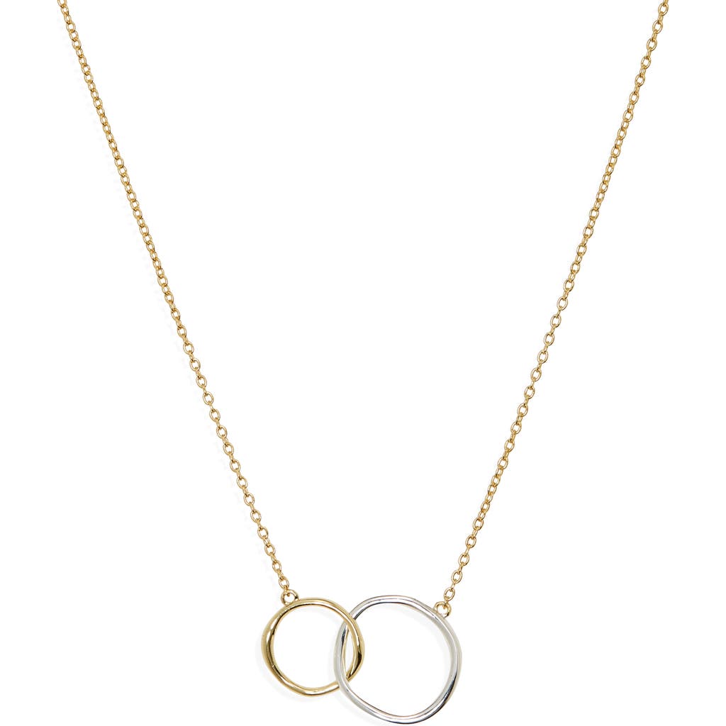 Argento Vivo Sterling Silver Circle Link Necklace In Gold