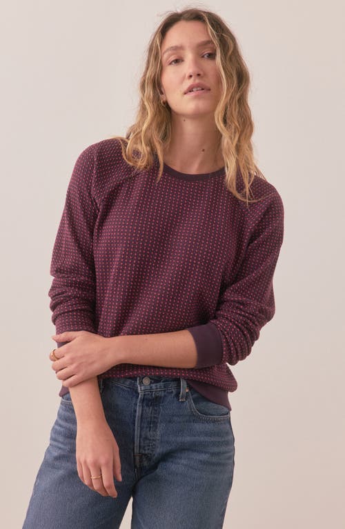 Marine Layer Daisy Textured Stitch Sweater In Plum