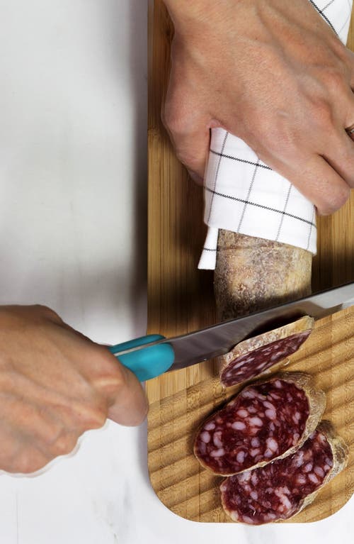 Trebonn Integrated Salami Knife Set In Blue