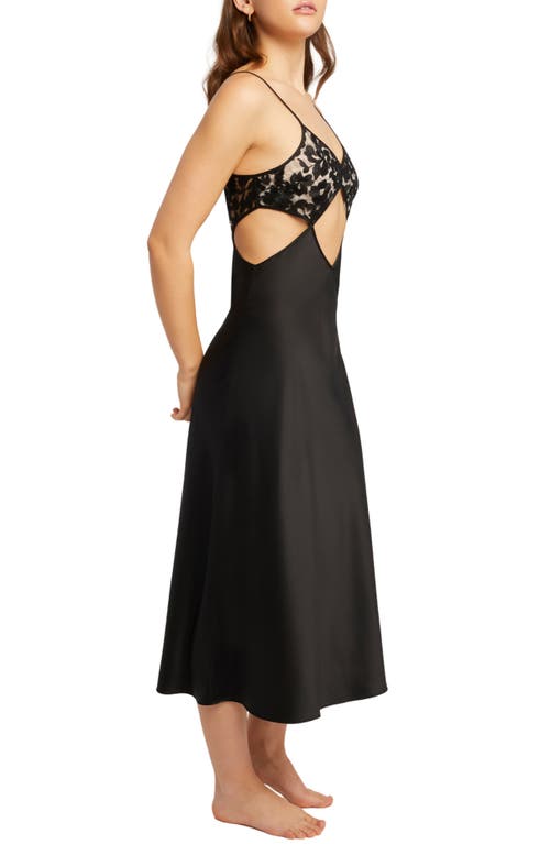 Shop Rya Collection Appliqué Nightgown In Black