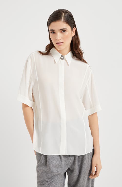 BRUNELLO CUCINELLI BRUNELLO CUCINELLI CRÊPE DE CHINE SHIRT 