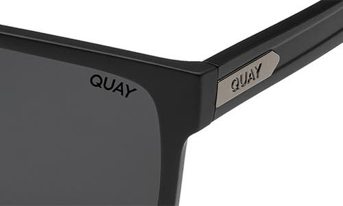 Shop Quay Thrill Ride 63mm Polarized Square Sunglasses In Black/black Polarized