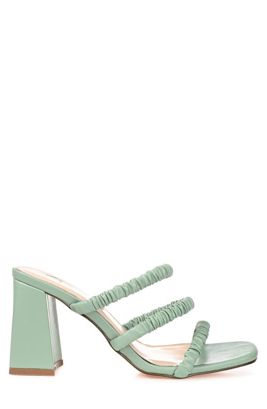 Journee Collection Reagaan Womens Round Open Toe Block Heel Pumps In Green