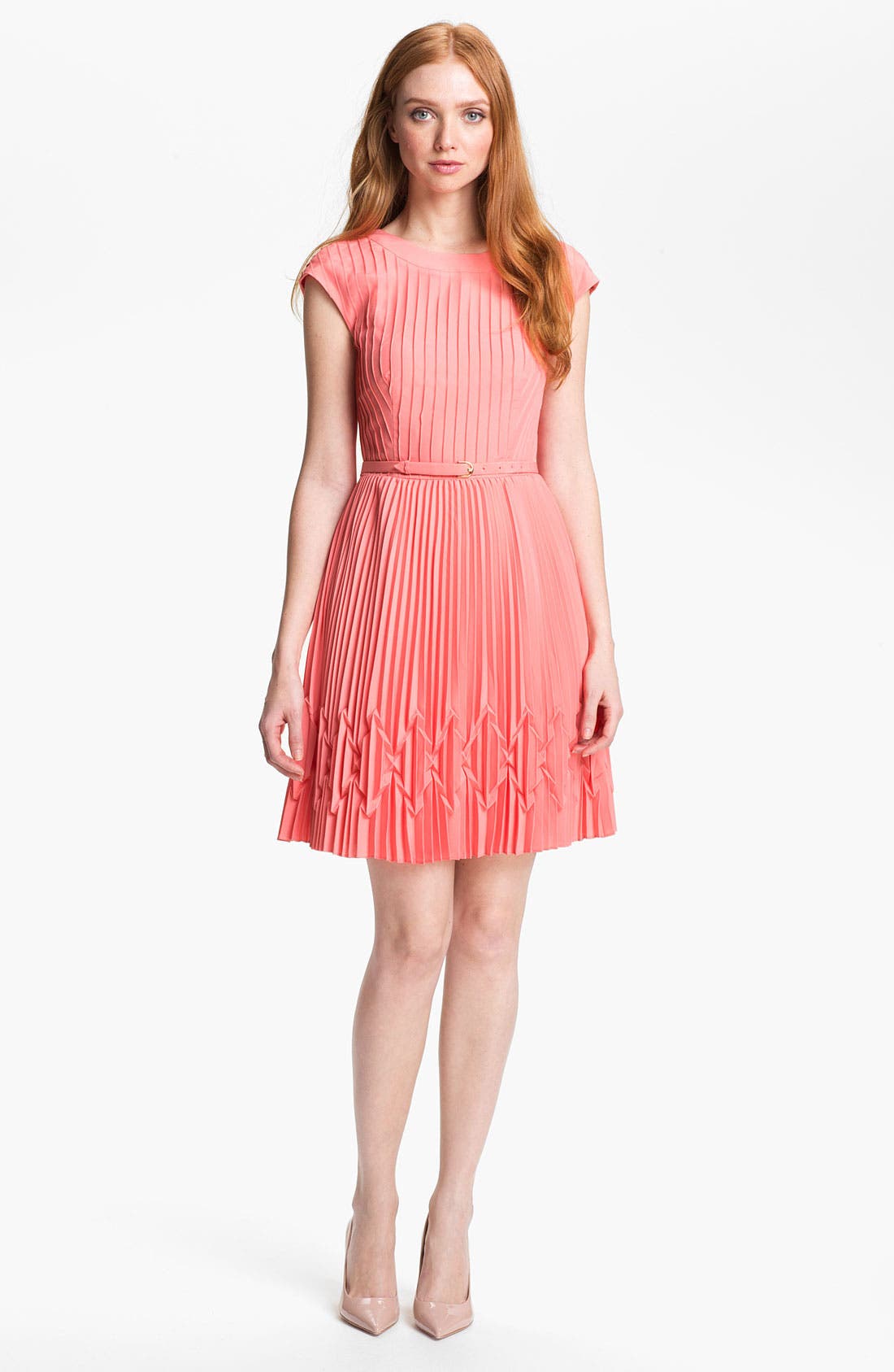 Ted Baker London Pleated Fit & Flare Dress (Online Only) | Nordstrom