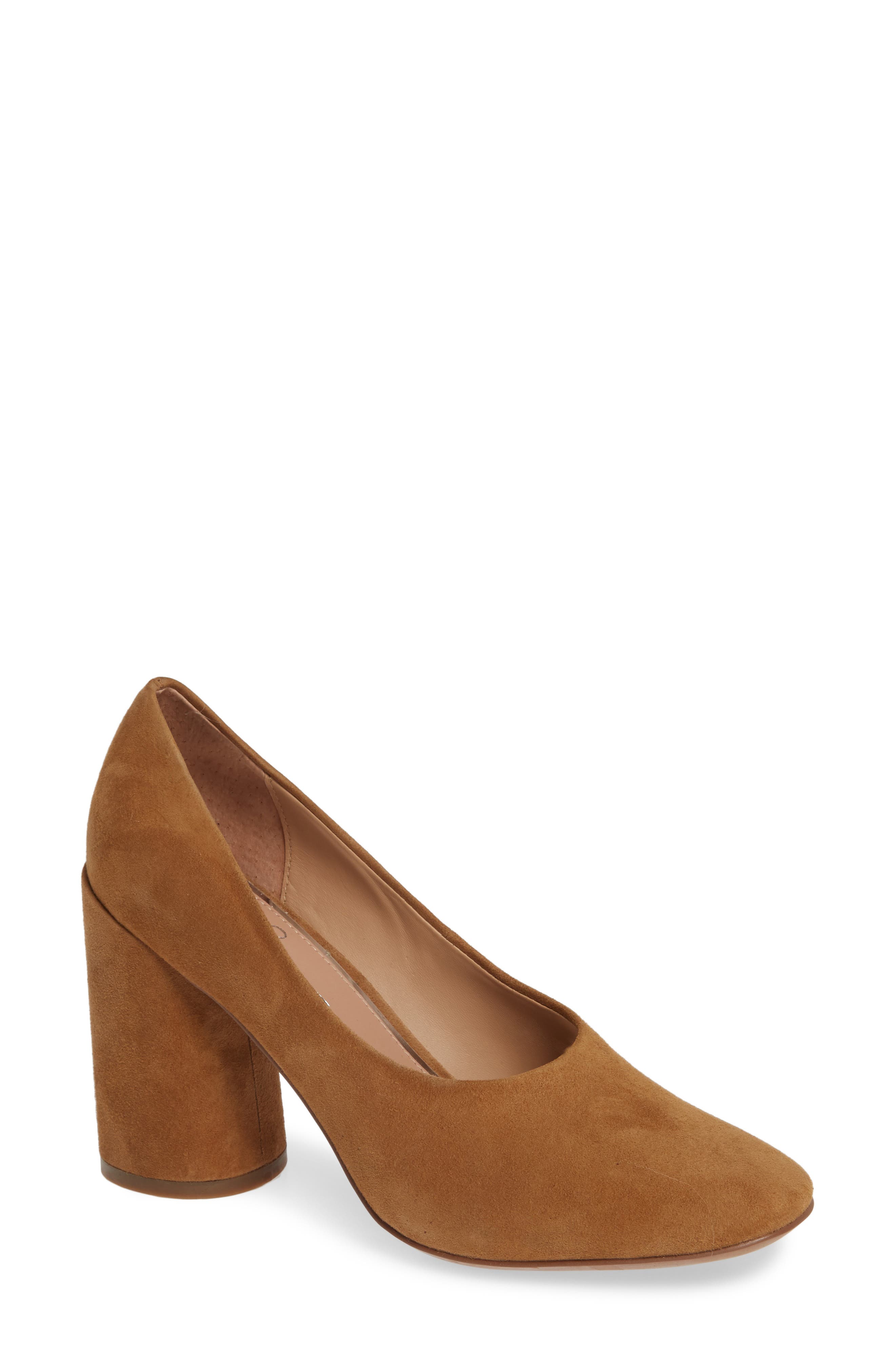Linea Paolo Cherie Round Toe Pump, Beige