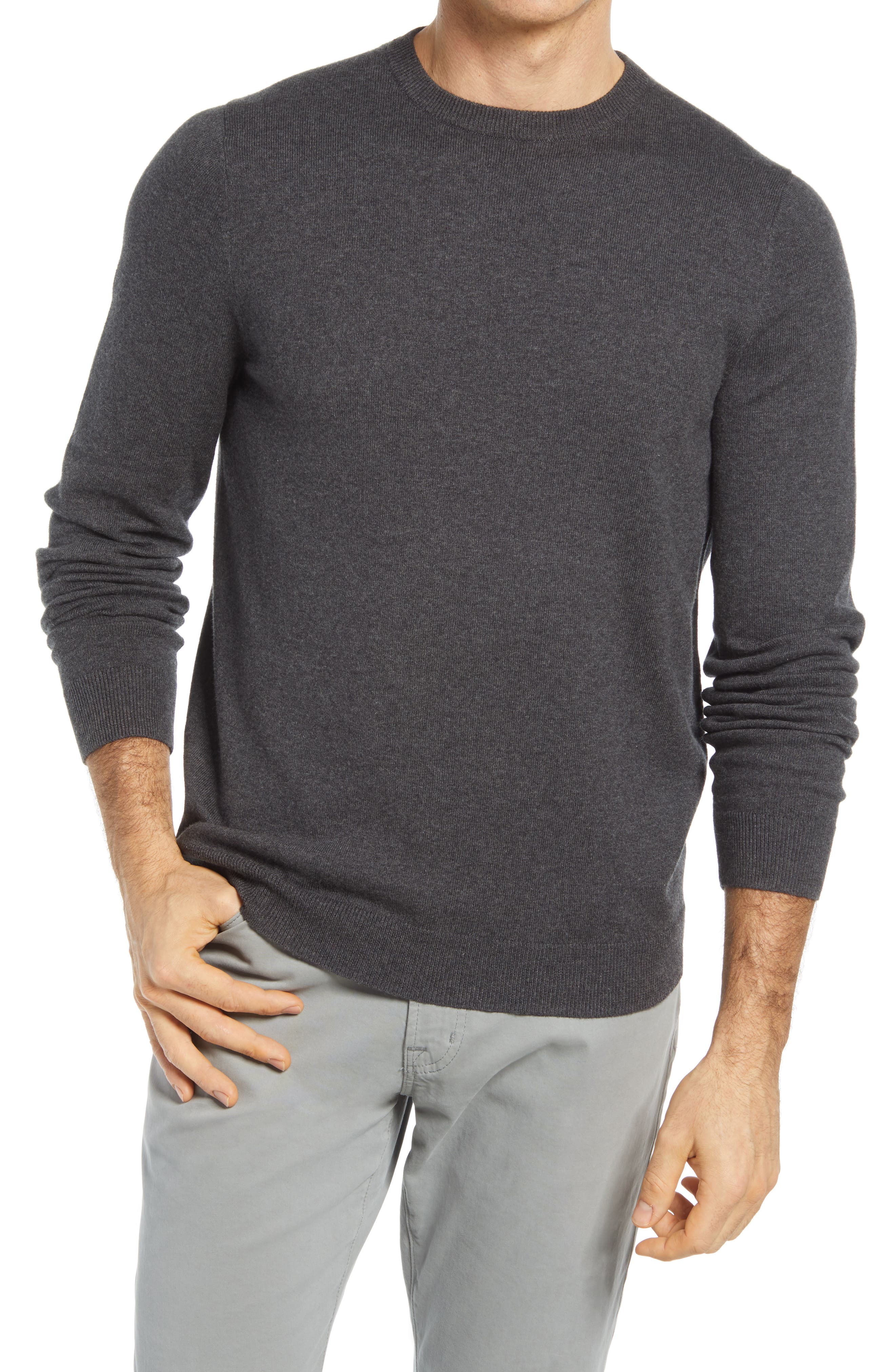 NORDSTROM MEN'S SHOP | Cotton & Cashmere Crewneck Sweater | Nordstrom Rack