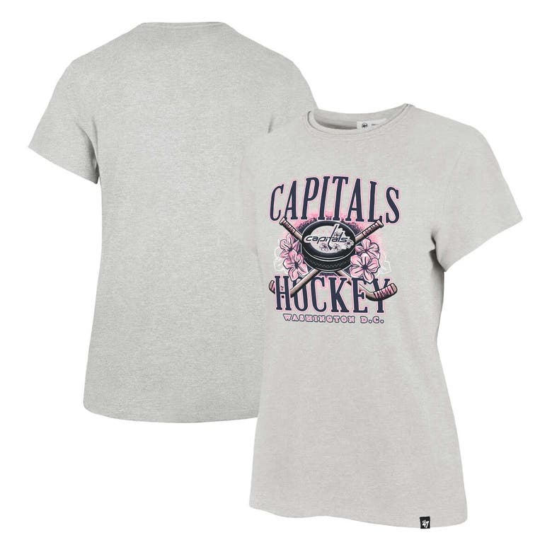 Shop 47 ' Gray Washington Capitals Cherry Blossom Frankie T-shirt