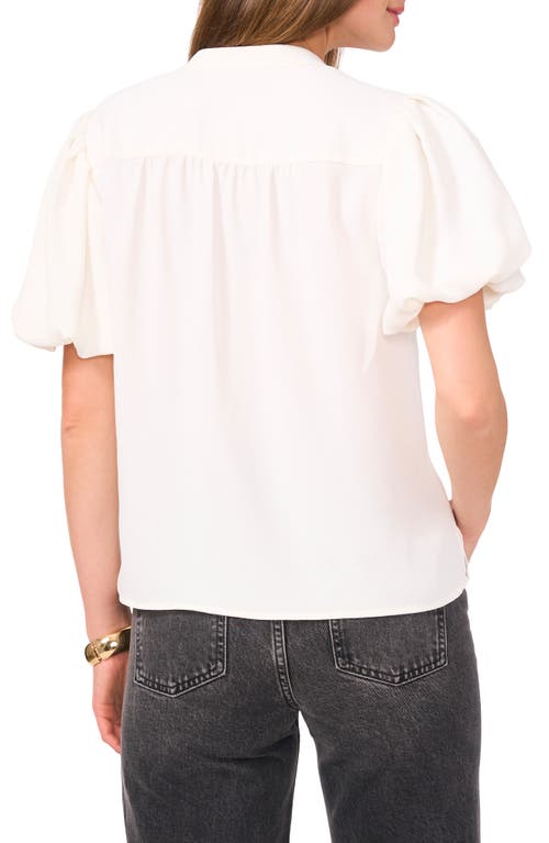 Shop Vince Camuto Puff Sleeve Popover Top In New Ivory