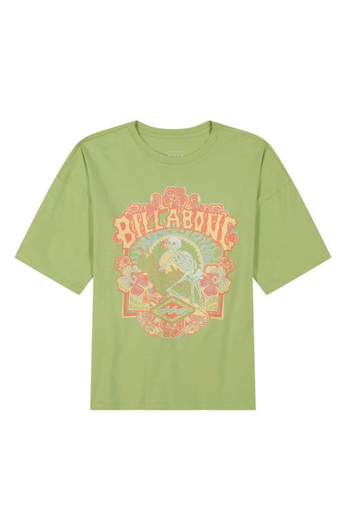 Shop Billabong Kids' Sunny Days Cotton Graphic T-shirt In Willow