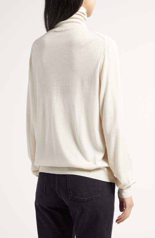 Shop The Row Heva Wool Turtleneck Sweater In Shell