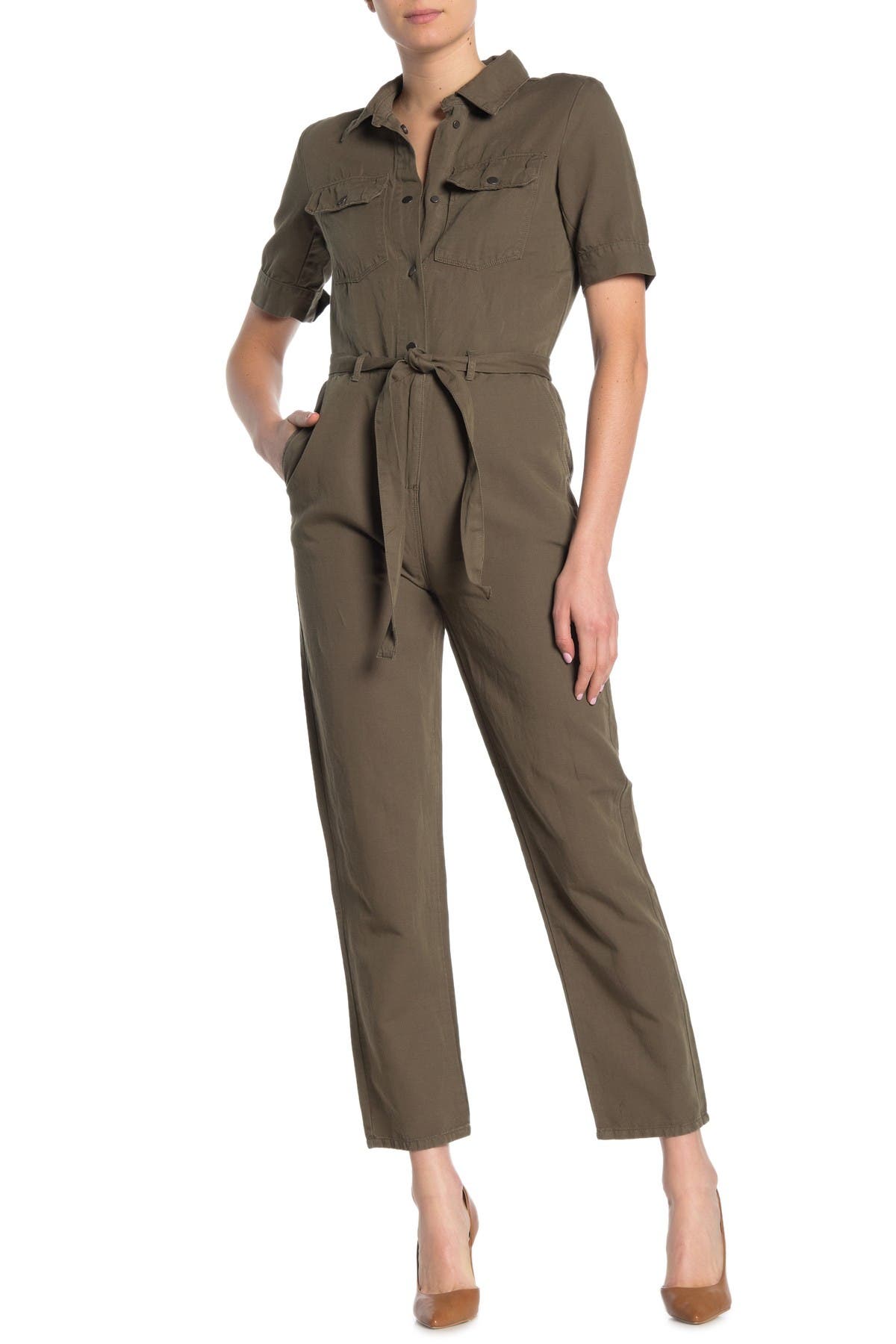 belted jumpsuit