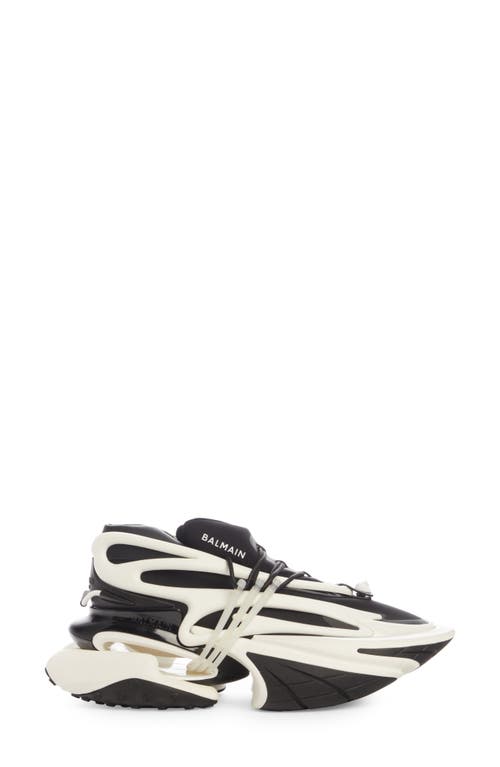 Shop Balmain Unicorn Low Top Sneaker In Eab Black/white