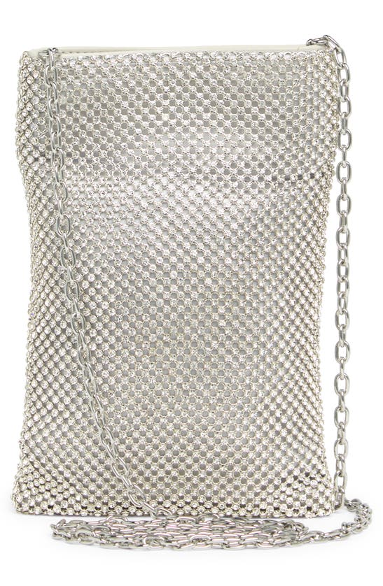 Shop Whiting & Davis Crystal Cosmo Crossbody Bag In Silver Crystal
